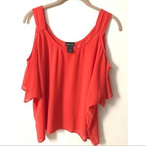Women’s Cold Shoulder Orange Blouse